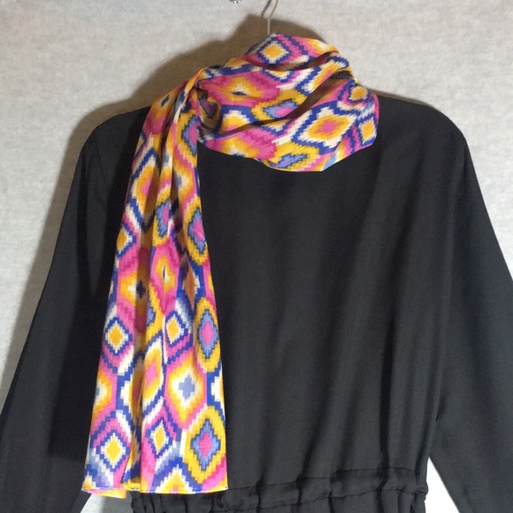 AZTEC Southwest Tribal Design 100% Pure Cotton Versatile Colorful X Large Scarf - Picture 4 of 14